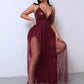 Sequin Crisscross Back Tulle Dress