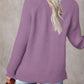 Half Button Long Sleeve Knit Top