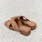 Forever Link Square Toe Cross Strap Buckle Clog Sandal in Ochre