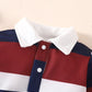 Baby Striped Collared Neck Jumpsuit
