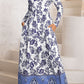 Bohemian Long Sleeve Maxi Dress with Pockets