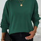 Cable-Knit Ribbed Trim Tunic Sweater