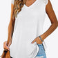 Spliced Lace Curved Hem Blouse
