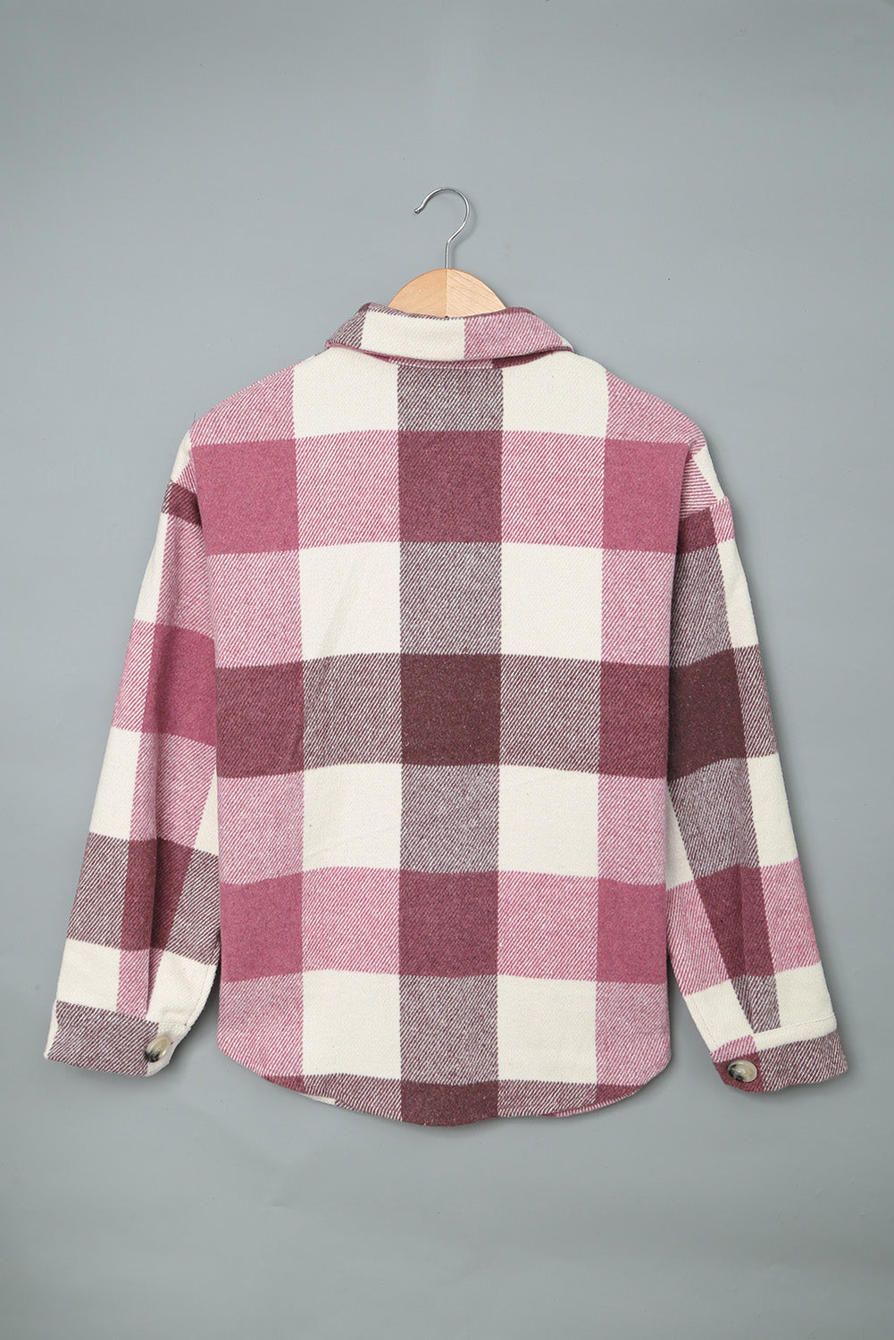 Plaid Brushed Button-Up Shacket