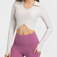 Johnny Collar Long Sleeve Sports Top