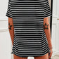 Striped Quarter Button Tee Shirt