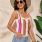 Striped Scalloped Trim Knit Tank