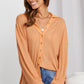 Button Front Dropped Shoulder Knit Shirt