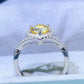 1 Carat Moissanite 925 Sterling Silver Heart Ring