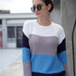 Striped Crewneck Long Sleeve Pullover Sweater