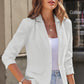 One-Button Flap Pocket Blazer
