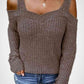 Long Sleeve Cold Shoulder Sweater