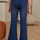 Girls Distressed Frayed Trim Flare Jeans
