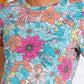 Floral Round Neck Short Sleeve Tee