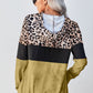 Leopard Color Block Hoodie