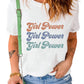 GIRL POWER Graphic Round Neck Tee