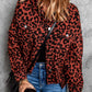 Leopard Print Raw Hem Jacket