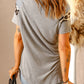 HAPPY EASTER Leopard Graphic Raglan Sleeve Tee