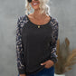 Leopard Raglan Sleeve Tee