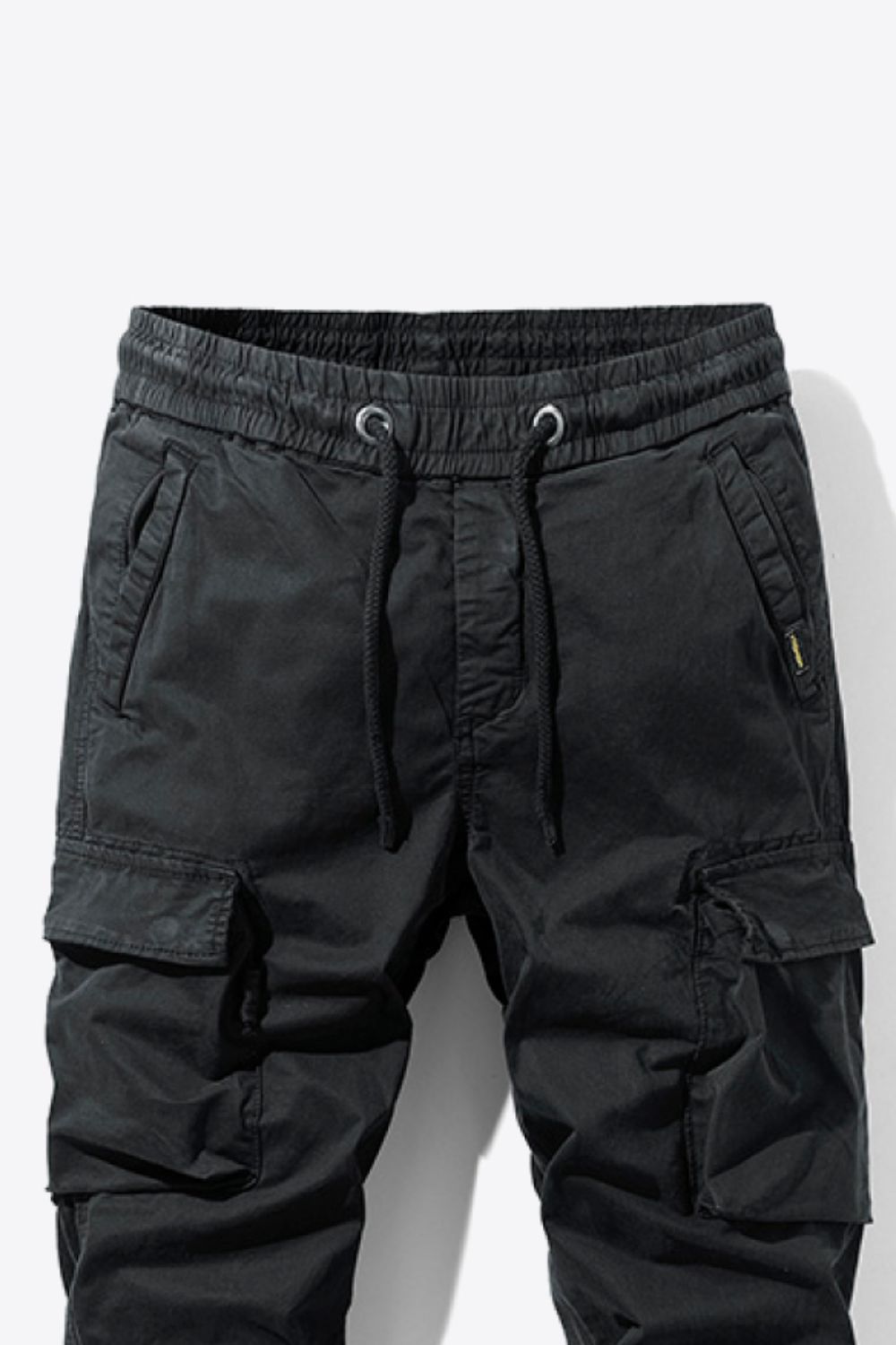 Drawstring Elastic Waist Cargo Joggers