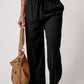 Drawstring Smocked Waist Wide Leg Pants