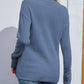 Cutout Ribbed Trim Tunic Sweater