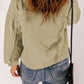 Frayed Trim Rivet Denim Jacket