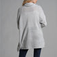 Exposed Seam Funnel Neck Tunic Sweater