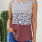Color Block Shoulder Detail Tank