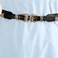 Double Buckle PU Leather Belt