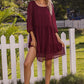 Swiss Solid Dot Ruffle Hem Dress