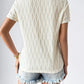 Textured Round Neck Crop Top