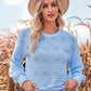Round Neck Long Sleeve Knit Top