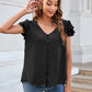 Swiss Dot Layered Flutter Sleeve Shirt