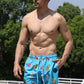 Full Size Printed Drawstring Waist Swim Trunks