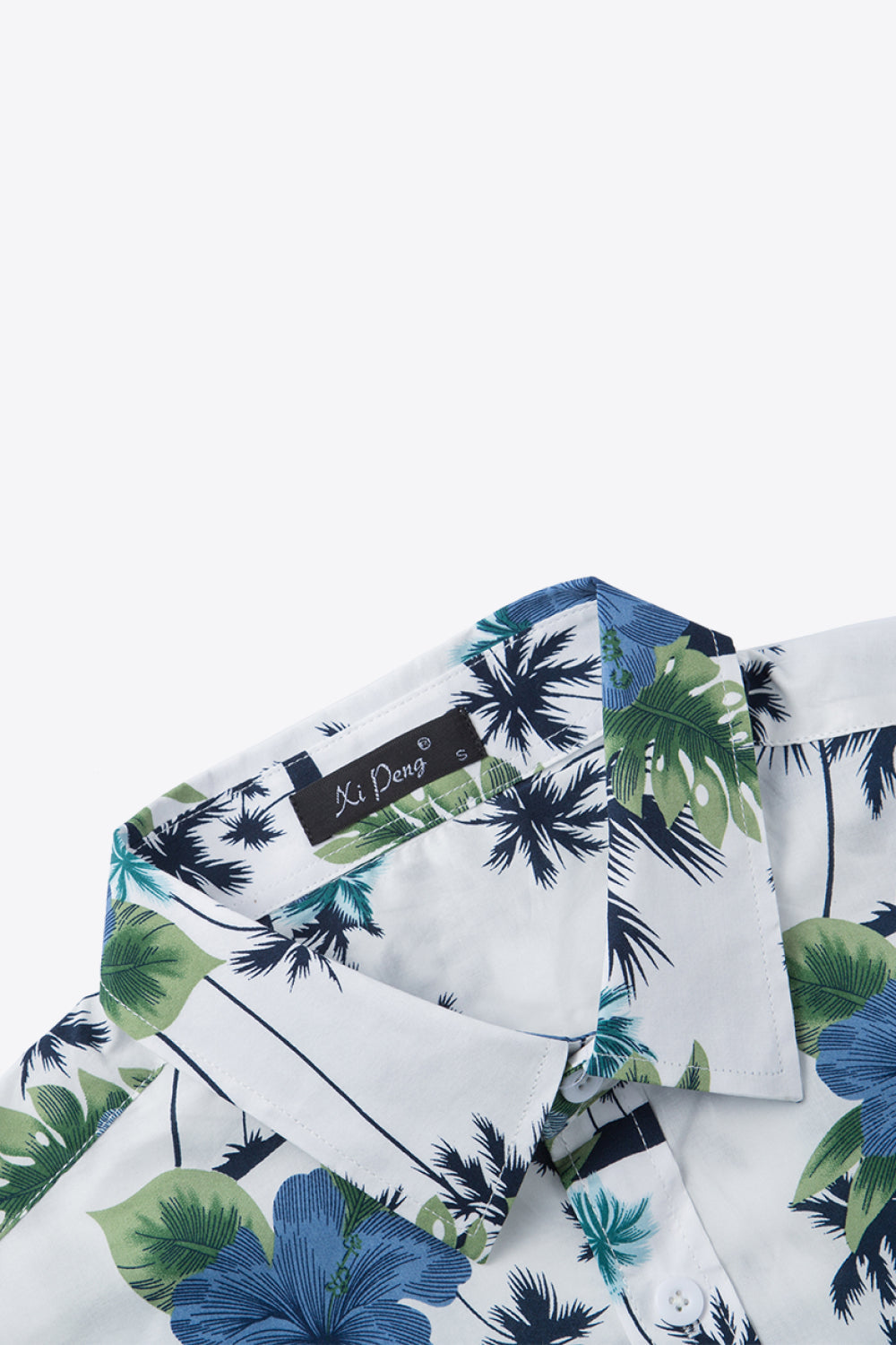 Printed Short Sleeve Collared Vacation Shirt