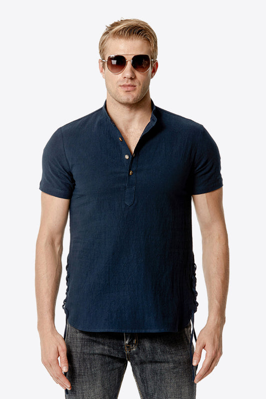 Short Sleeve Henley Tee