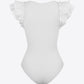Ruffled Plunge Bodysuit