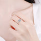 1 Carat Moissanite Heart Side Stone Ring