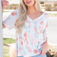 Tie-Dye V-Neck Tie Back Top