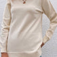 Round Neck Dropped Shoulder Sweater