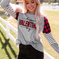 HAPPY VALENTINE DAY Mixed Print Long Sleeve Top