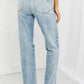 Judy Blue Natalie Full Size Distressed Straight Leg Jeans