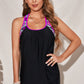 Full Size Printed Scoop Neck Swim Tank