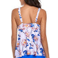 Ring Detail Strappy Neck Tankini Set