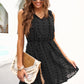 Swiss Dot Tie-Neck Sleeveless Dress