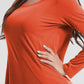 Round Neck Long Sleeve Sports Top