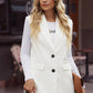 Longline Blazer Vest with Pockets