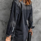 Distressed Raw Hem Denim Jacket with Pockets