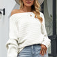 Dolman Sleeve Openwork Sweater